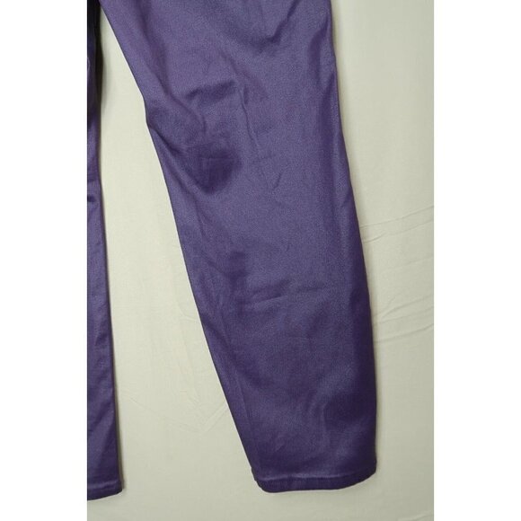 NWT Seven7 Luxe Coated Skinny Jeans Women's Size 24 Purple Shiny Waxed High Rise - Picture 8 of 11